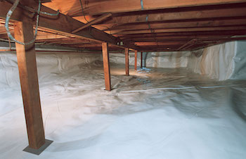 CleanSpace vapor barrier sealed crawl space