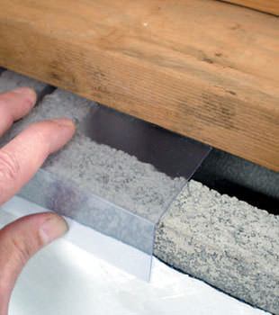 Block wall clear covering for wet crawl spaces in Canton