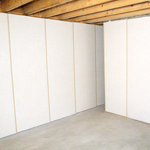 Insulated basement wall panels