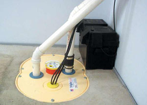 Dearborn installation of a submersible sump pump system